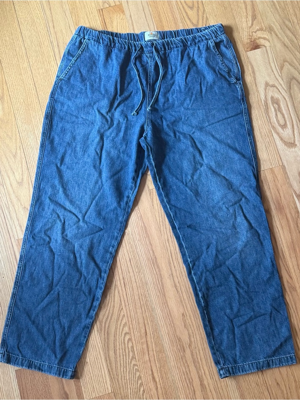 Drawstring Denim Pants - Picture 3 of 6